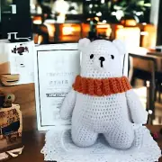 Teddy Bear, Soft Polar Bear Toy Animal, Hand Crochet Childs Gift