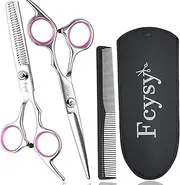 Hair Scissors Blending Shears Set, Fcysy Hair Cutting Scissors Kit Barber Scissors Thinning Shears, Hair Cut Set Professional Salon Haircutting Tools Hairdresser Scissors of Hairdressing Accessories