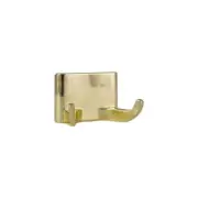 Millbridge Double Robe Hook in Polished Brass