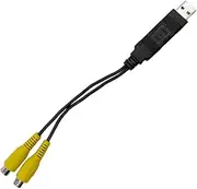 Aswalling Car Car Video Output Box USB Port to CVBS Adapter Portable Video Output Cable 2 CVBS Output for Android