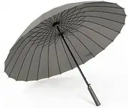 Umbrella Automatic Open Canopy Golf Umbrella With Leather Handle Oversize Vented Stick Umbrella For Business Umbrellas
