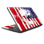 Skins Decal Wrap for HP Chromebook 14 U.S.A. Flag Skull Drip