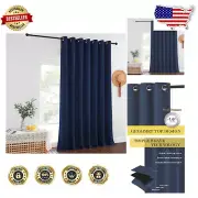 Thermal Insulated Navy Blue Blackout Window Treatment - 1 Panel Room Divider
