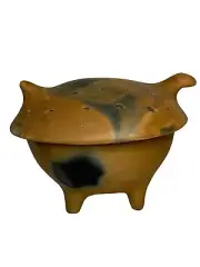 PaiPai Kumeyaay Kumiai Ceramic TURTLE Incense Holder Pottery Clay Native Indian