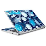 Skins for Acer Chromebook R-13 Decals wrap Mixed Blue Bubbles Glass