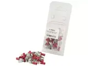 Pre Insulated Double Grip Female Spade Terminals 6.3mm Red - 25 pcs