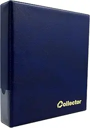 Coin Album for 300 Mix Sizes Coins from Small Till Large Coin - with Pages and red dividers + Index - Blue