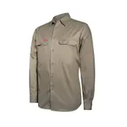 Hard Yakka Khaki Core Lightweight Vented Long Sleeve Shirt - Size L