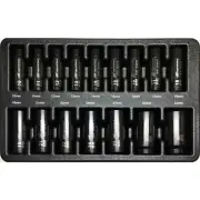 Ingersoll Rand 16Pc 1/2" Drive 6 Point Metric Deep Impact Socket Set SK4M16LA
