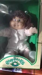 vintage cabbage patch kids doll 1978 1982 In Box Opened. W Paperwork Brown/Blue