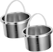 Gogogmee 2Pcs Wax Pot Replacement Inner Bowl for Hair Removal Waxing User Friendly Wax Melting Insert for Electric Wax Warmers for Salon Home Use