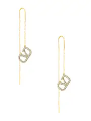 Valentino Garavani Vlogo Signature Drop Earrings with Swarovski Crystals