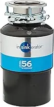 InSinkErator Model 56 Waste Disposal Unit with Air Switch - Model 56 Food Waste Disposal Unit for Sink Use w/Instruction Manual - Kitchen Sink Accessories and Gadgets - 17.3 x 17.3 x 31.8 cm - Black