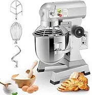 Commercial Food Mixer, 15L Baking Mixer, 600W Dough Mixer with Stainless Steel Bowl,3 Speeds Adjustable,Dough Hook Whisk Beater Included, Ideal for Bakery Pizzeria