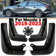 Set Molded Mud Flaps For Mazda 3 Mazda3 BP 4dr Sedan Saloon 2019 2020 2021 2022 2023 Splash Guards Mudguards Fender Front Rear
