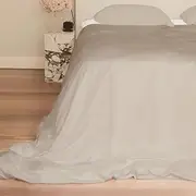 Olara Bamboo Duvet Cover Set | 100% Organic Bamboo Fabric, Silky-Soft and Cooling Bedding Set | Queen Size 3-Piece Set: 1 Duvet Cover & 2 Pillowcases (Natural - Queen Size)