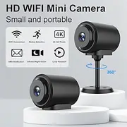 4K Baby Monitor WiFi Mini Security Camera – Wireless Indoor Night Vision Surveillance with App Control SD Card Storage