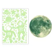 Catzon Stars Astronaut Wall Stickers Glow in The Dark for Kids Bedroom