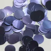 Round Sequin 12mm Top Hole Dark Orchid Lavender Shiny Metallic Made in USA