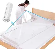 [Esoes] Large Vacuum Storage Bags for Mattress Clothes Waterproof Sealable Reusable Space Saver Bags, Compress Mattress By 80%, No Vacuum Pump 86.7 * 39.3in