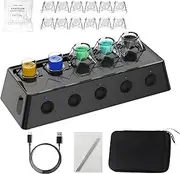 Tattoo Ink Mixer, Wireless Colorant Mixer with 3 Speed Adjustable, Independent Switch, IP53 Waterproof, with Color Cups & Mixing Magnet Sticks, Ink Shaker Machine, for Tattoo Artists Black