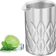 BROBAR Stainless Steel Mixing Glass-Premium Mixing Glass Bartending-Double Wall Bar Tools-Easy Stirring with Unbreakable -Keeps Drinks Hot or Cold-18 oz 550ml-Great Gift Idea