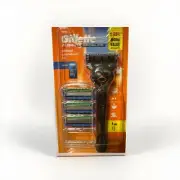 GILLETTE FUSION 5 PROGLIDE RAZOR HANDLE, 4 Total BLADES GENUINE