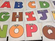 Bundle - Full color Alphabet & Number People cards- Pre school Kindergarten