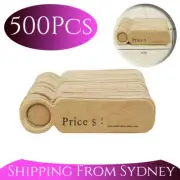 500Pcs Wedding Label Price Watch Display Merchandise Display Price Tags Brown AU
