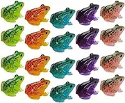AIMALL 20pcs Luminous Frogs for Micro Landscaping, Vivid Miniature Frogs for Garden, Aquarium, and Terrarium Decor, Glow-in-The-Dark Resin Frogs, Mixed Colours, 0.98-inch