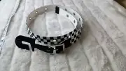 Ladies NOBO Belt Size S/M Checkerboard Silver Buckle Brand New w Tags