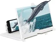 Screen Magnifier Mobile Phone 16 Inch HD Mobile Phone Magnifier Acrylic Screen Magnifier for Smartphones for Watching Film Videos, Mobile Phone Magnifying Screen for All Smartphones, White