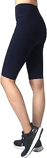 [Zinmore] Women's Knee Length Tights Yoga Shorts Workout Pants Running Leggings Pockets