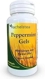 Peppermint oil gel capsules, Enteric Coated Digestive Support. 90 gels. Bloating and Digestive Function