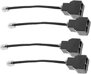 Abaodam Rj11 Telephone Splitter 6p4c Detachable Rj14 Cable Adapter Multipurpose Phone Line Splitter for Home