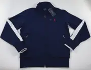 RALPH LAUREN Size XS Men's Pullover Blue Mock Full Zip POLO Jersey NEW $125