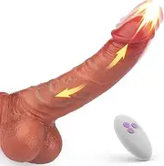 9 inch Thrusting Dildo Vibrator Sex Toys for Women, Vibrator Adult Sex Toys Realistic Vibrating Dildos with 3 Thrusting & Rotating Actions 5 Vibrations, Sex Toys for Women and Men Play