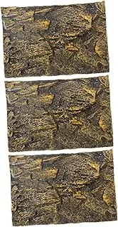 Kisangel 3pcs 3D Fish Tank Background Reptile Tank Decor Snake Habitat Rocks Aquarium Landscape Board Nature Rock Panel