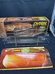 Vintage Pyrex Bake a Round Corning Glass Baking Tube #990 New Open Box 1970s