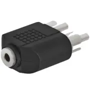 3.5mm Stereo Female Jack to 2x RCA Male Plug Adapter Audio Splitter Converter