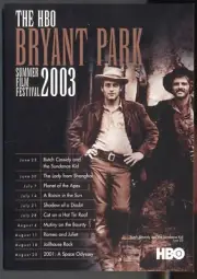2003 Postcard: for BRYANT PARK Film Festival: Paul Newman & Robert Redford