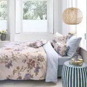 Pip Studio Queen White Cece Fiore White Cotton Quilt Cover Set