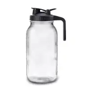 2X(64Oz Glass Pitcher with Lid Wide Mouth Jar Leak-Proof Water Jug, for6323