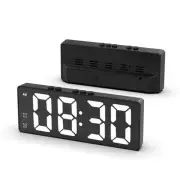 Voice Control Digital Alarm Clock Temperature Date Dual Alarm Snooze Mute Table