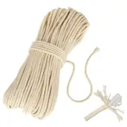 Macrame Cord 6mm x 328ft Cotton Clothesline Rope 1/4 Inch White Cotton Rope f...