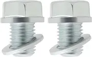 eMagTech 2Set Motorcycle Sump Bolt Plug M12*1.5 with Washer, Oil Drain Plug 92800-12000, 90407-259-000 Compatible with Honda CBF600 CBF1000 CBR125 CBR250 CBR600F