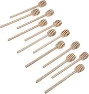 HEALEEP 50pcs Wooden Honey Sticks: Honey Stirrer Stick for Drizzling Jam Reusable Small Dipping Spoons for Jar Dispensing Tea Toast
