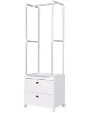 [Furb] Clothe 3-In-1 Coat Rack Small Storage Stand in White