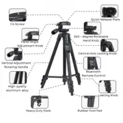 T140 Foldable and Lightweight Mobile Phone Tripod for Versatile Photography