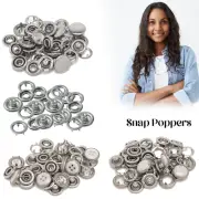 PRYM 10/12mm Snap fasteners Poppers Prong Ring Pearl Jersey Cap Studs Buttons